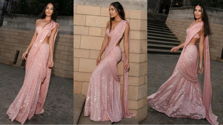 Lisa Haydon's Shimmering Saree Ensemble Provides Ideal Inspiration for a Stylish Summer Wedding | Latest Fashion Trends