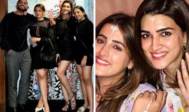 "Bollywood Star Kriti Sanon Shares Birthday Celebration Snaps with Sister Nupur and Friends"