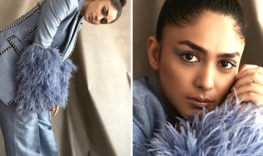 Mrunal Thakur Dons Captivating Blue Pantsuit by Falguni & Shane Peacock, Radiating Glamour and Intrigue: Bollywood Updates