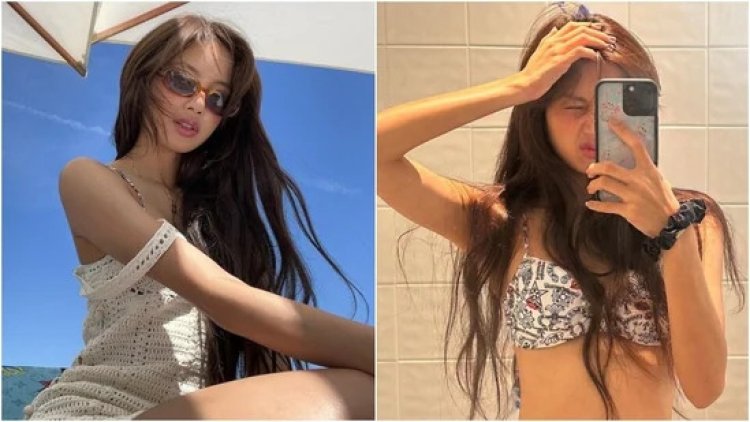 "Lisa of BLACKPINK Rocks Printed Bikinis and Crochet Mini Dress, Embodies the Essence of Summer Vacation Style. Exclusive Photos Enclosed!"