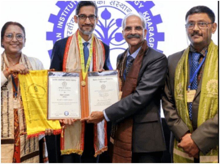 Dr. Sundar Pichai and Wife Anjali Pichai Receive Top Honors from IIT Kharagpur