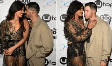 Priyanka Chopra Shines in a Dazzling See-Through Gown, Captivating at Nick Jonas's Film Premiere