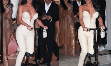 Kim Kardashian Transforms Broken Foot into Fashion Statement with Trendy Wedge Heel-Inspired Cast